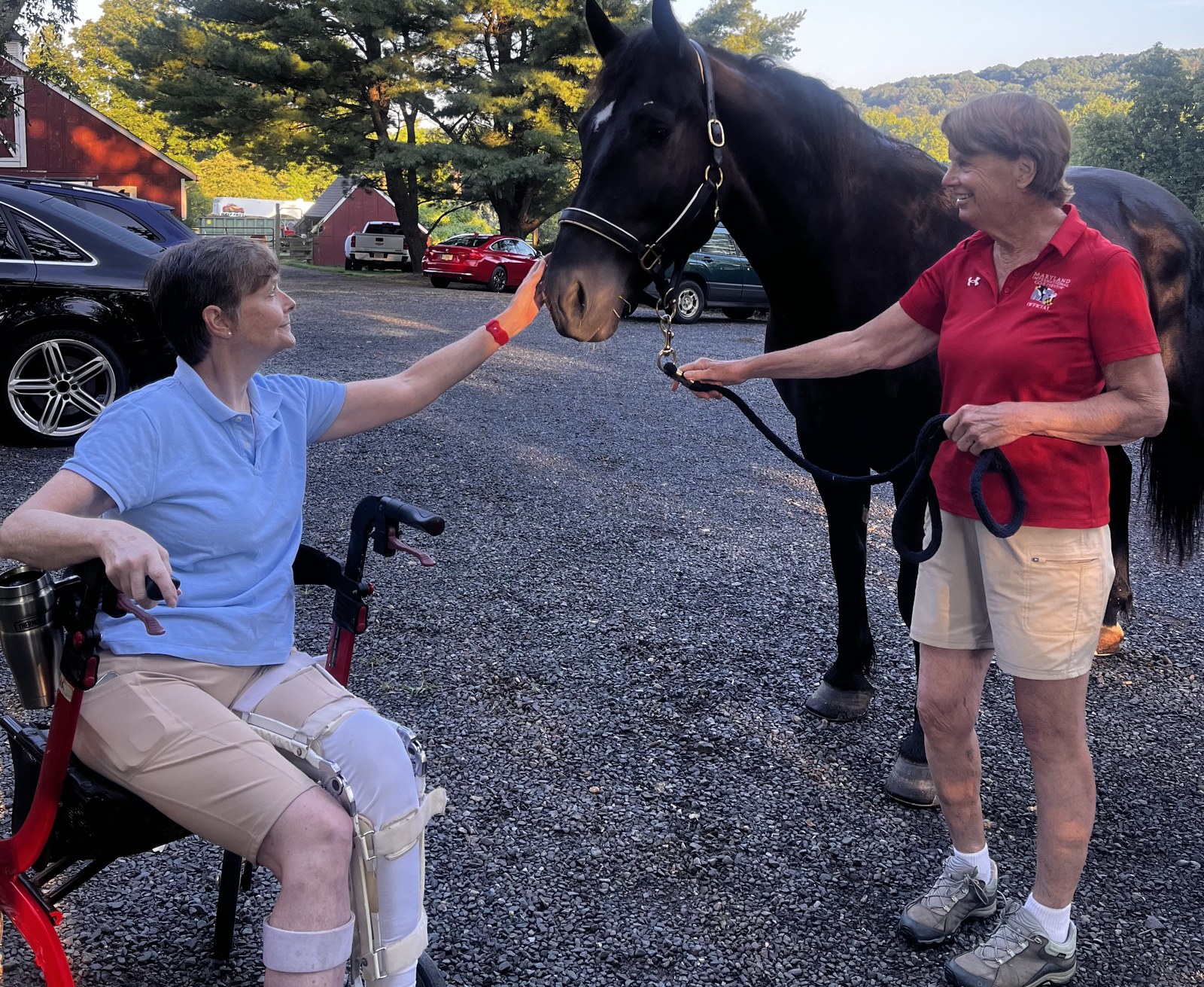 Mateo with Marilyn Payne and his owner